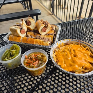 1 DOZEN MINI COMBOS W TRAY OF CHEESE FRIES