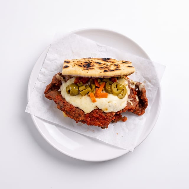 Roma's Breaded Steak Sandwich.